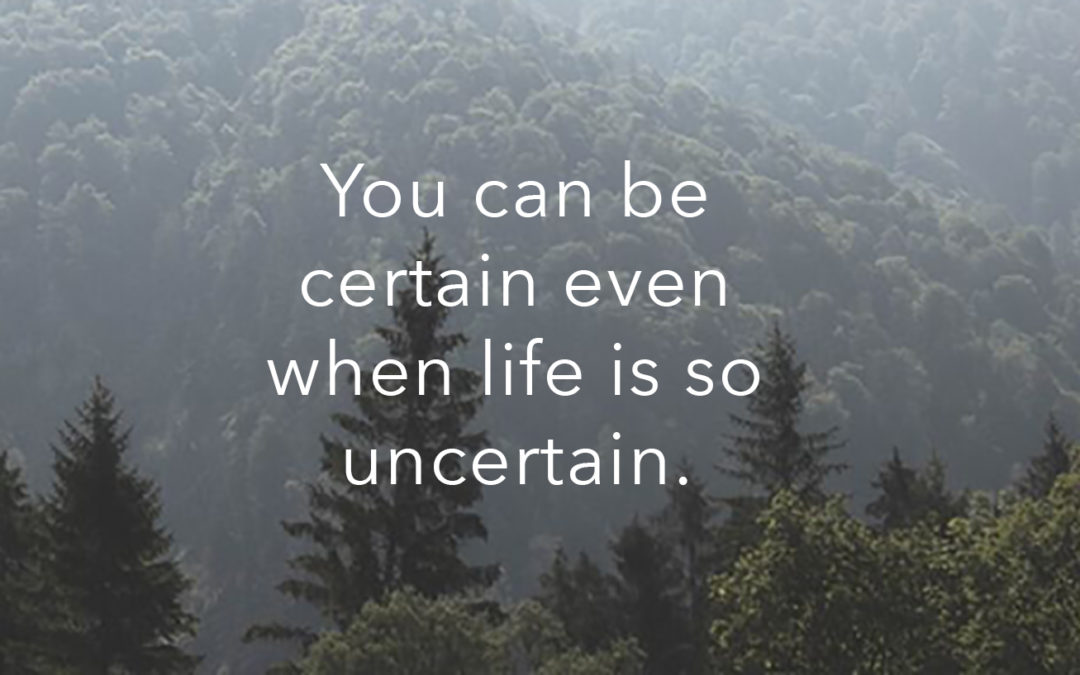 When Uncertainly Is Our Only Certainty